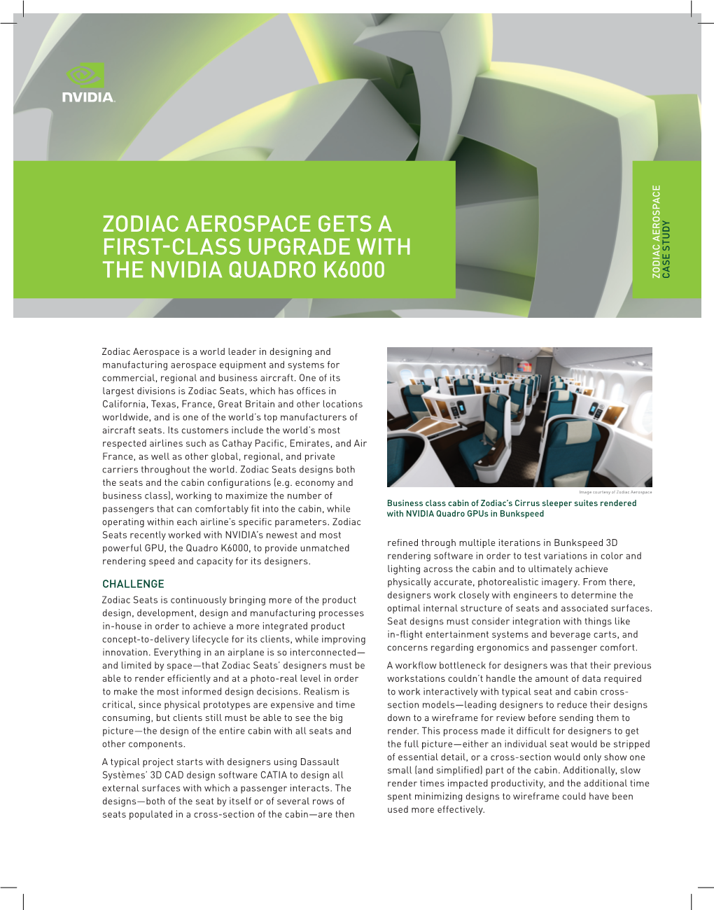 Zodiac Aerospace Manufacturing Case Study of NVIDIA Quadro K6000