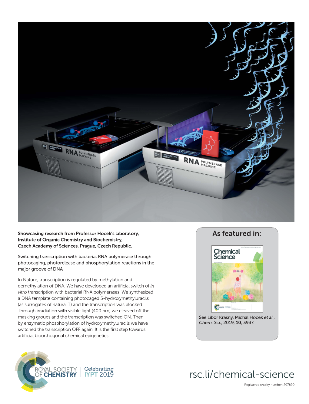 Switching Transcription with Bacterial RNA Polymerase Through Photocaging, Photorelease and Phosphorylation Reactions in the Major Groove of DNA