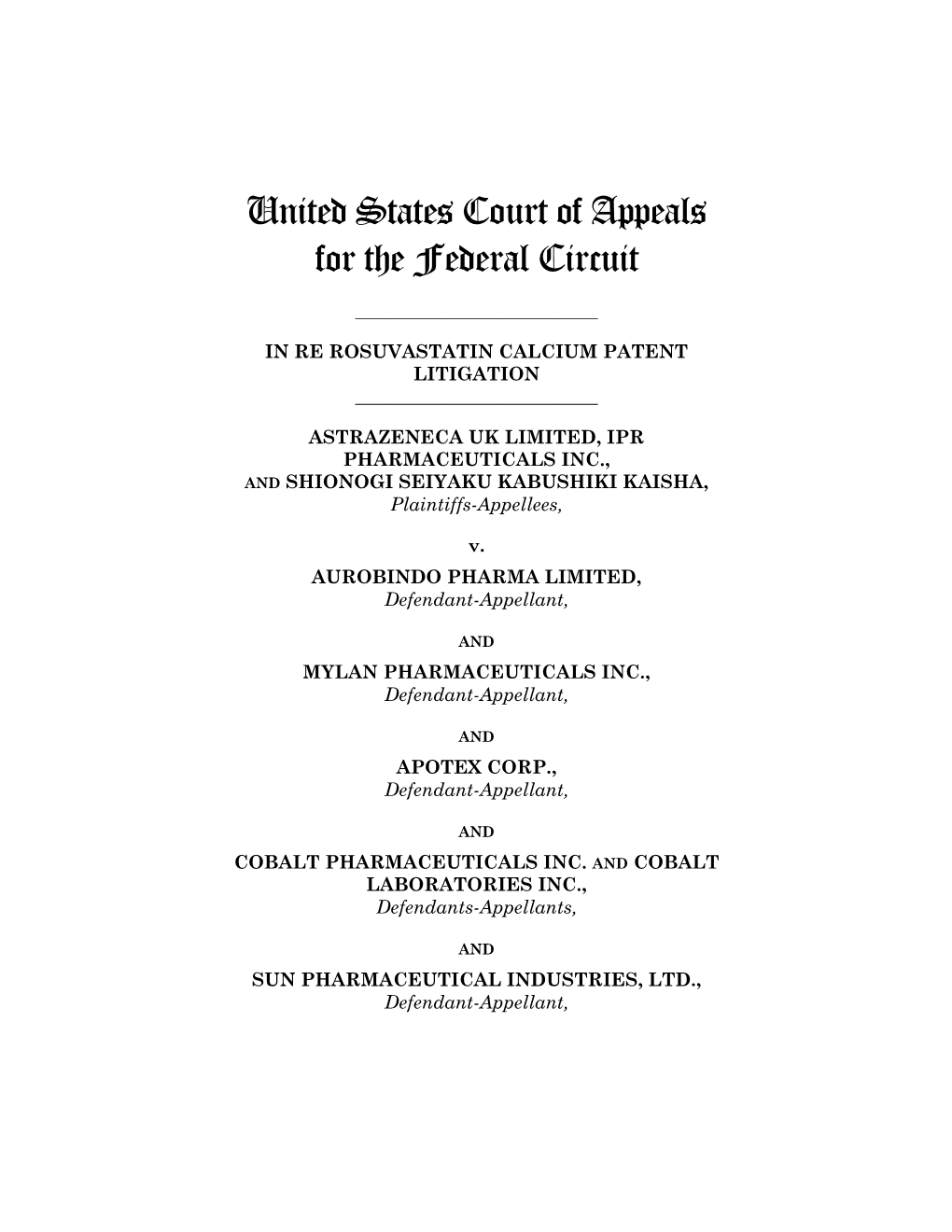 United States Court of Appeals for the Federal Circuit