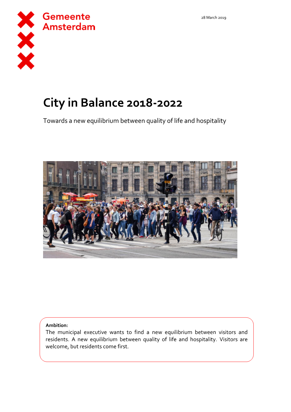 Programme City in Balance 2018-2022