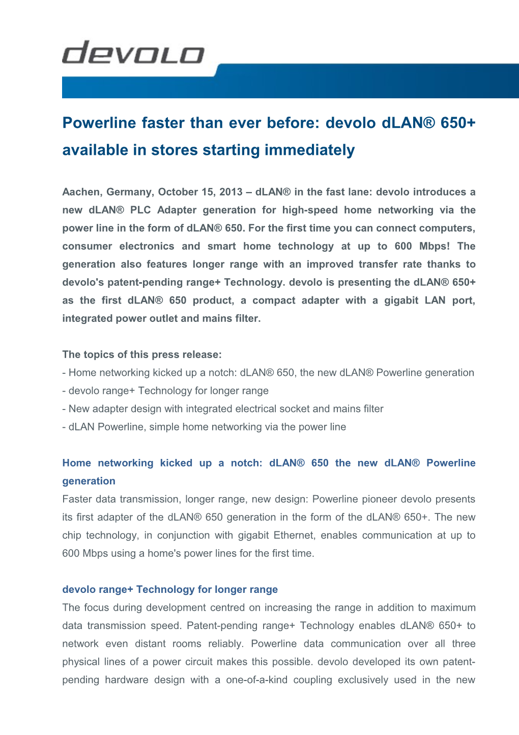 Pressemeldung Dlan 200 AV Plus s1