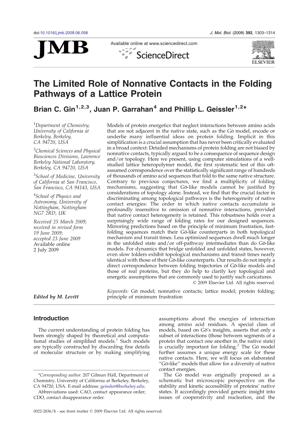 The Limited Role of Nonnative Contacts in the Folding Pathways of a Lattice Protein