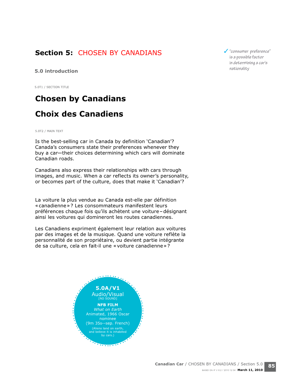 Chosen by Canadians Choix Des Canadiens