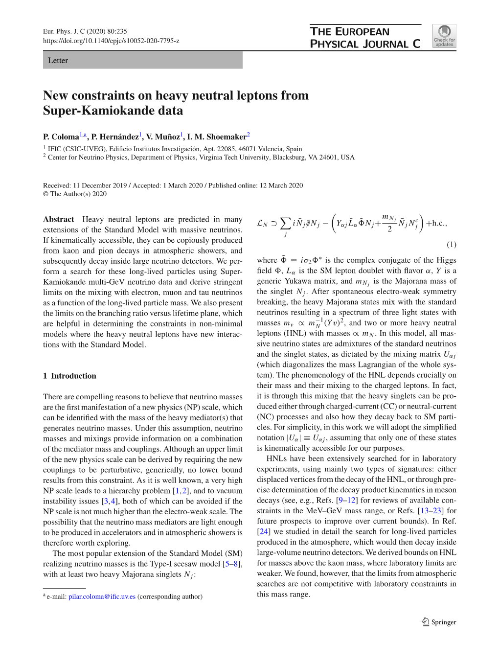 New Constraints on Heavy Neutral Leptons from Super-Kamiokande Data