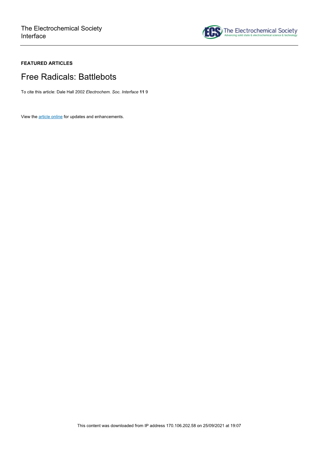 Free Radicals: Battlebots