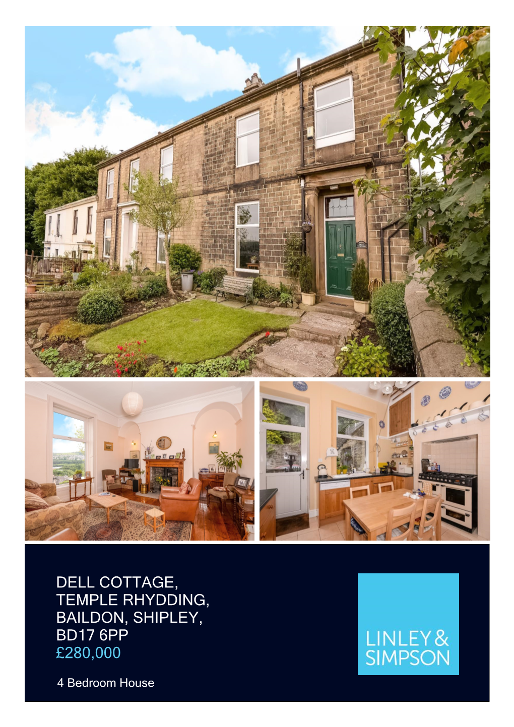 Dell Cottage, Temple Rhydding, Baildon, Shipley, Bd17 6Pp £280,000