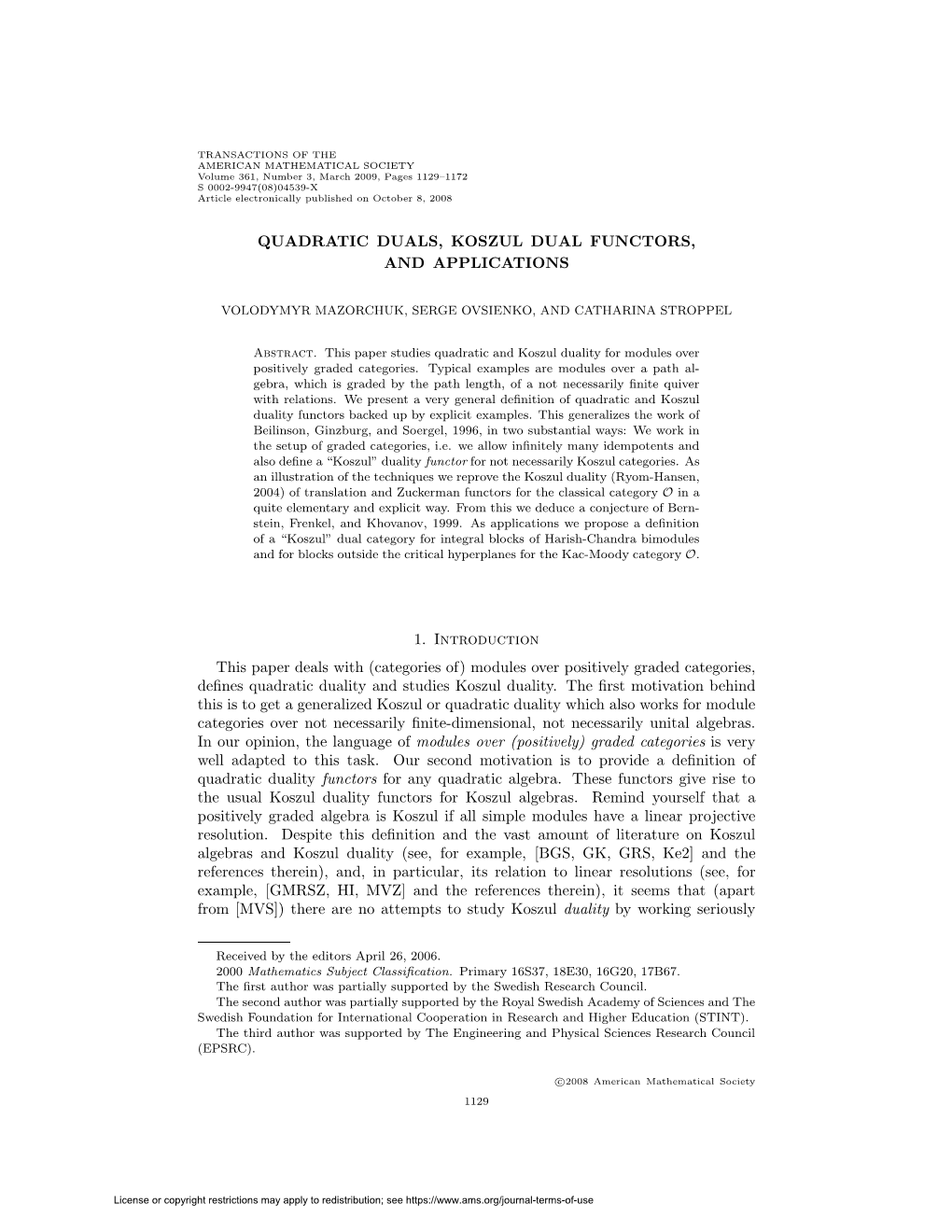 Quadratic Duals, Koszul Dual Functors, and Applications