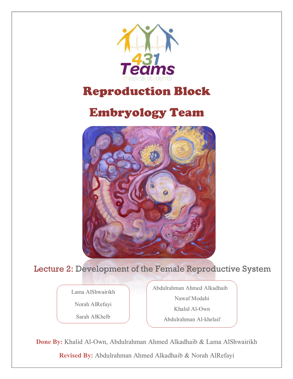 Development of Female Genital System