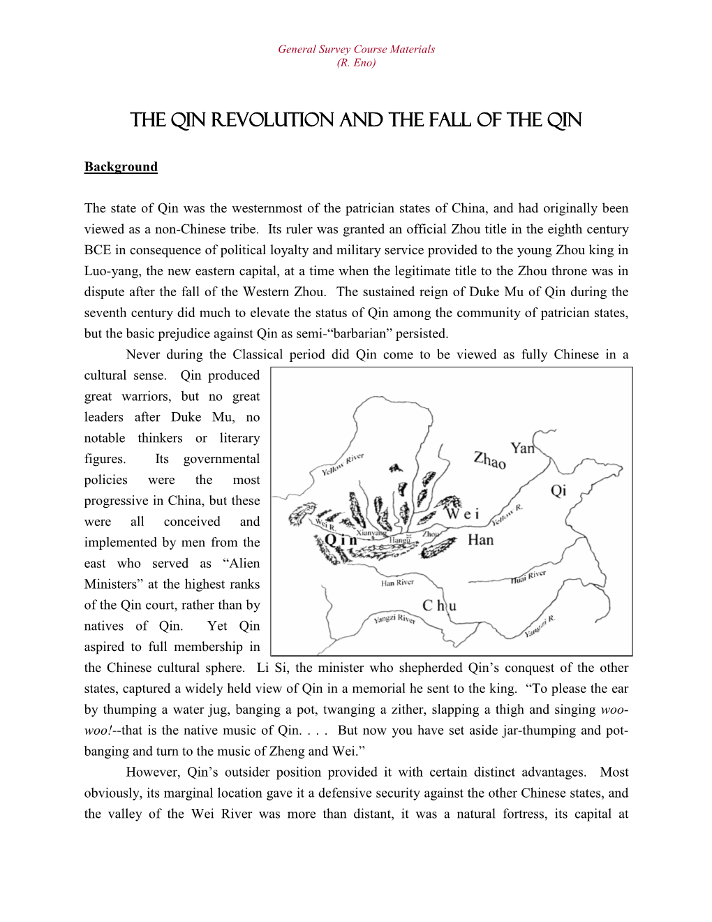 The Qin Revolution and the Fall of the Qin