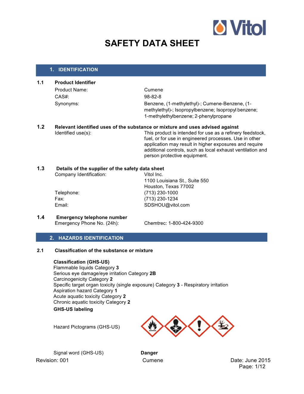 Safety Data Sheet