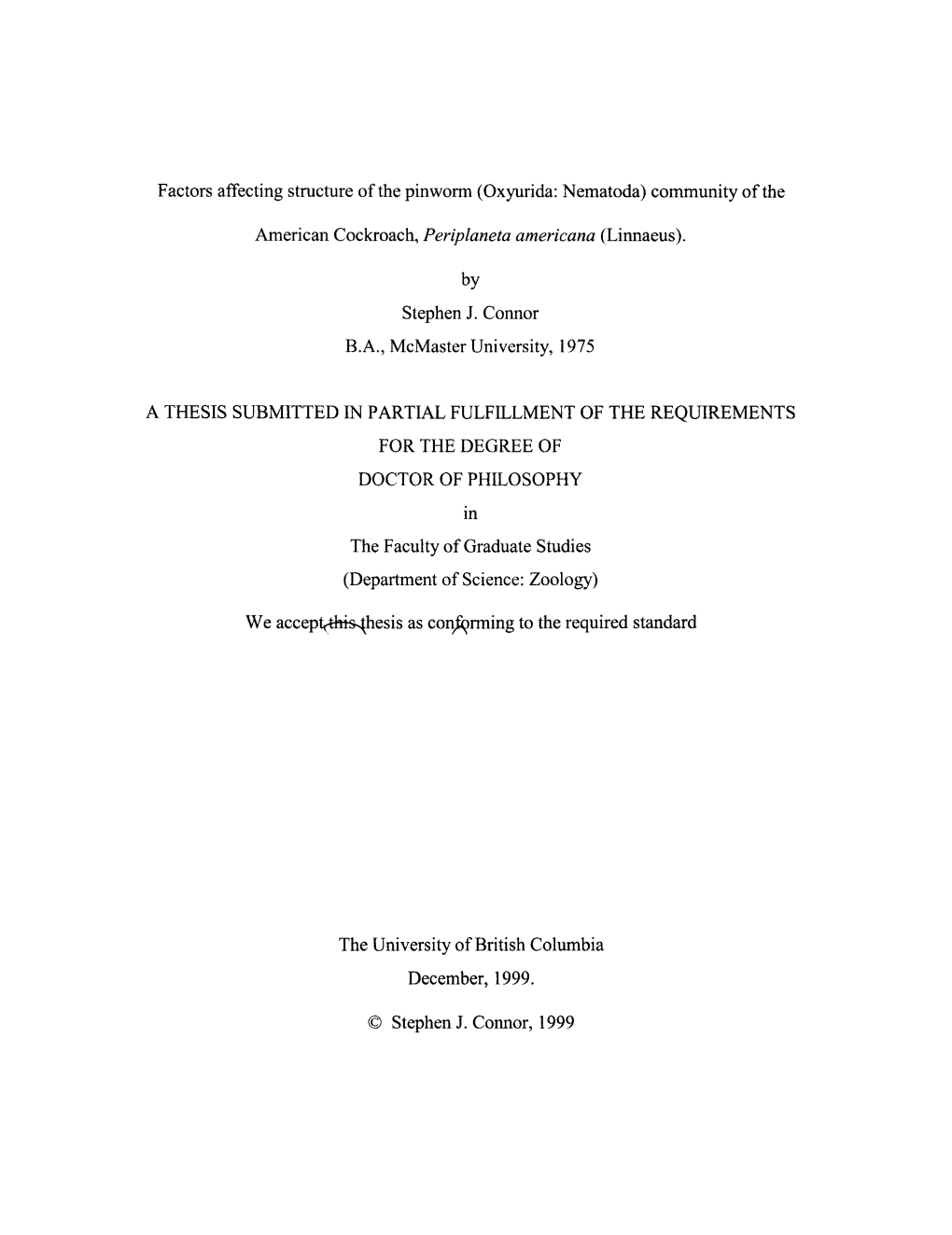 Factors Affecting Structure of the Pinworm (Oxyurida: Nematoda) Community of The