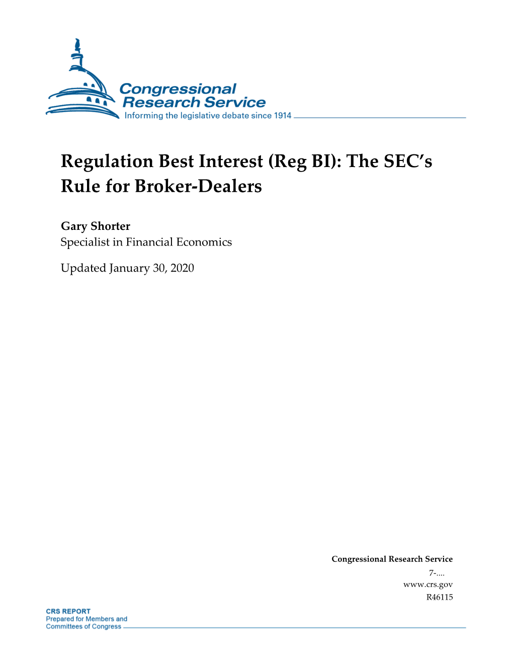 Regulation Best Interest (Reg BI): the SEC's Rule for Broker-Dealers