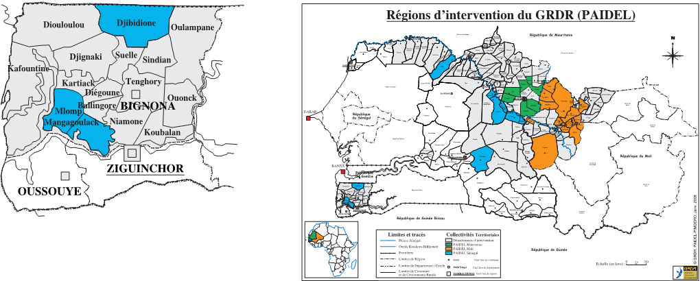 Régions D'intervention Du GRDR (PAIDEL)