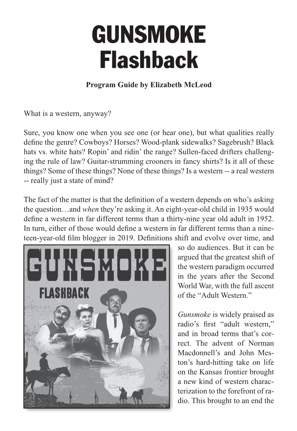 GUNSMOKE Flashback