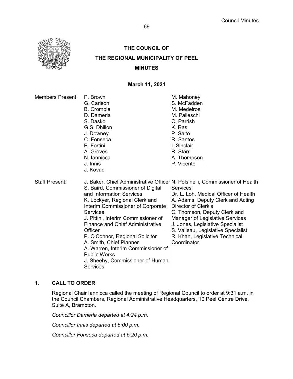 Council Minutes 69