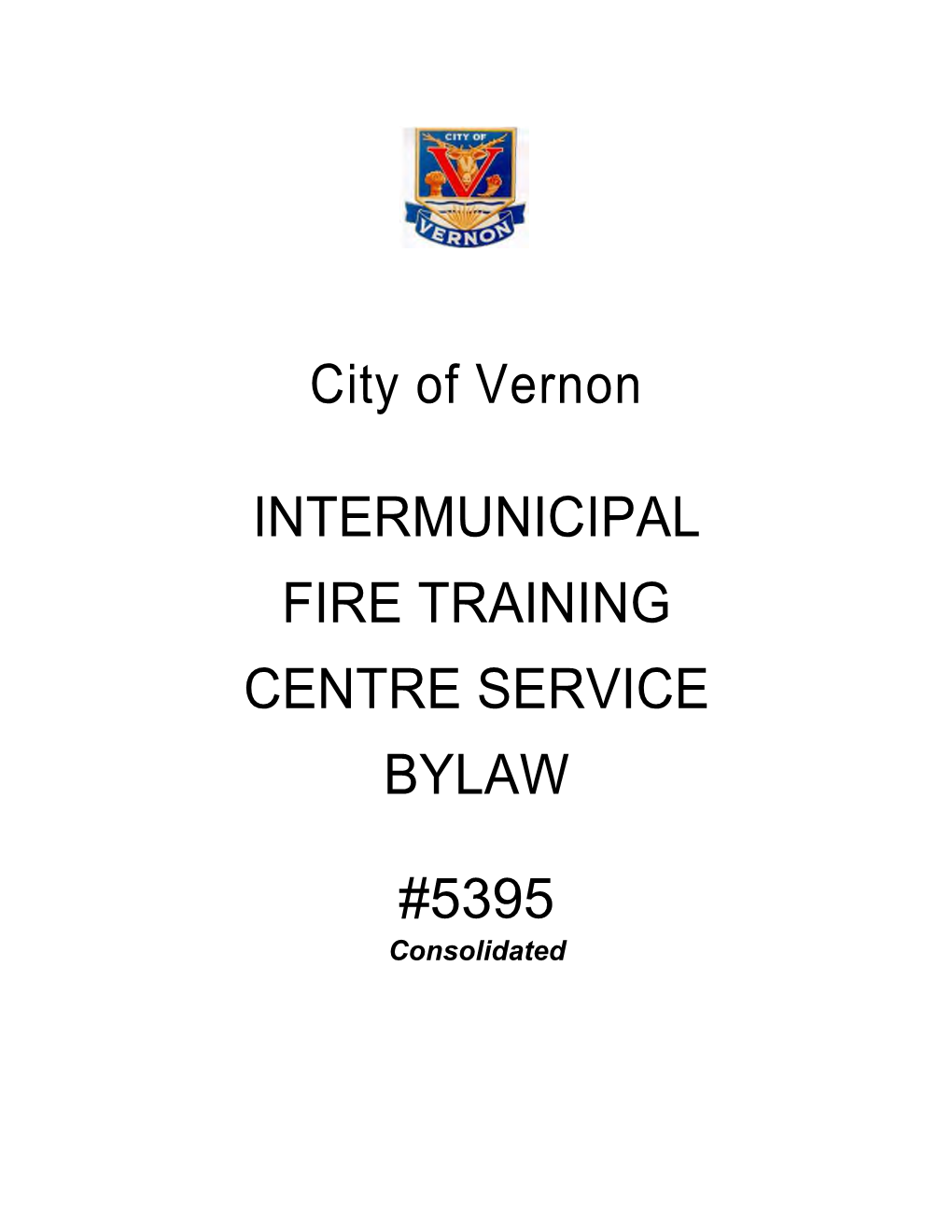 Intermunicipal Fire Training Centre Service Bylaw 5395