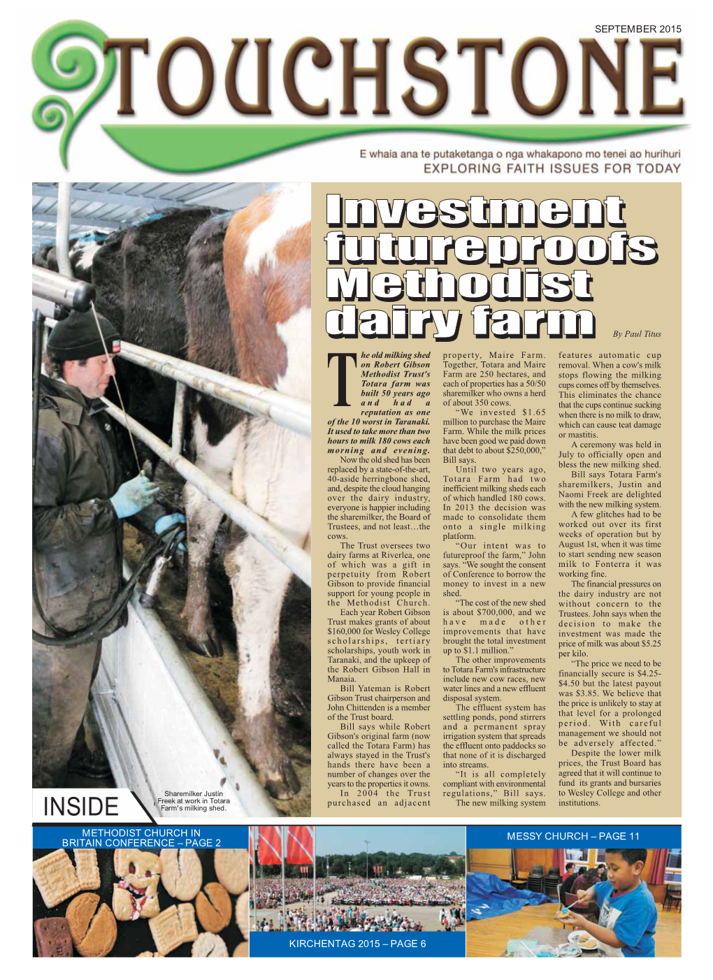 Investment Futureproofs Methodist Dairy Farm