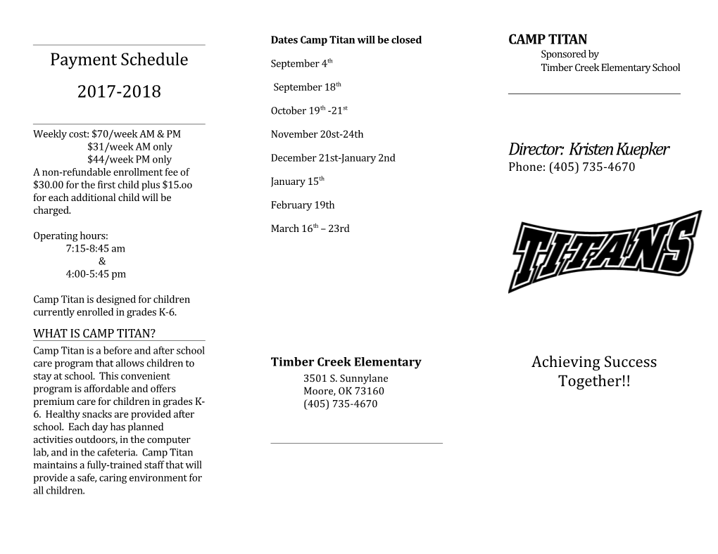 Payment Schedule