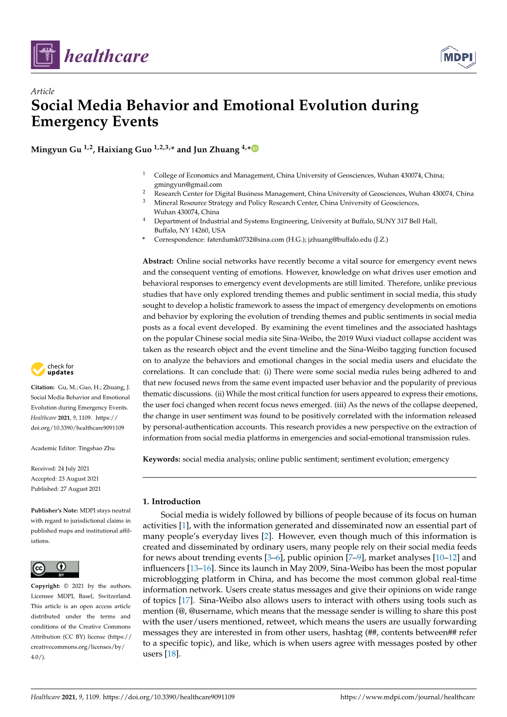 Social Media Behavior and Emotional Evolution During Emergency Events