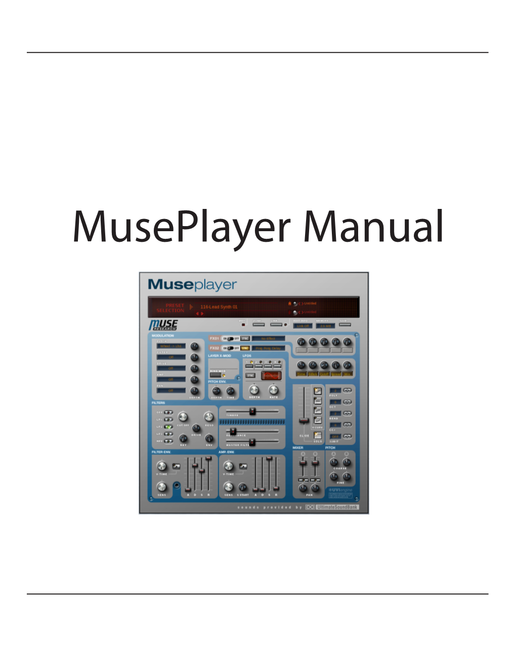 Museplayer Manual Software & Sound License Agreement