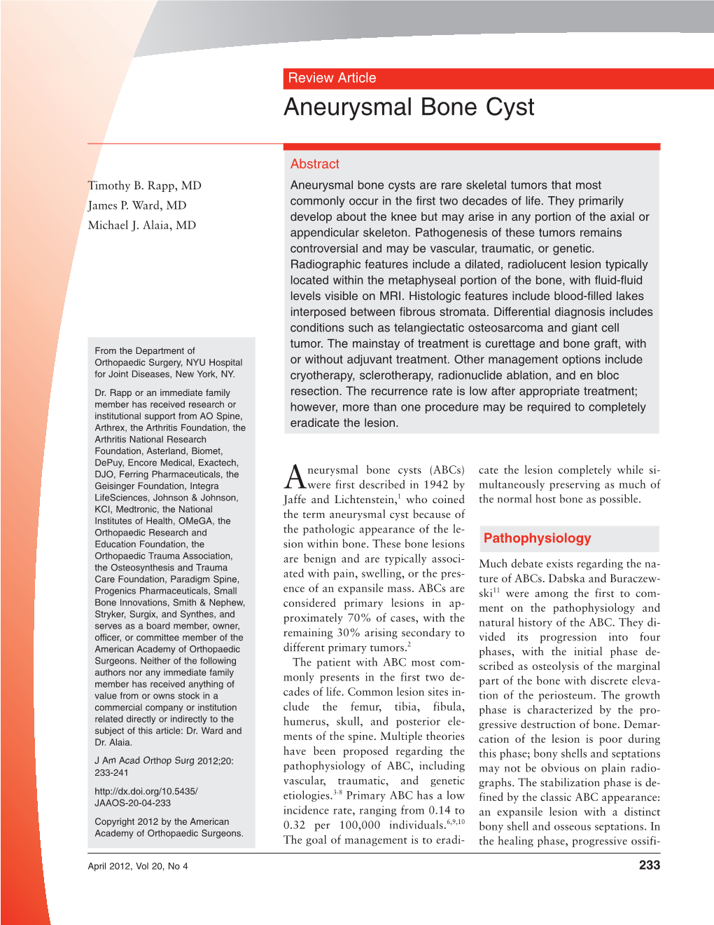 Aneurysmal Bone Cyst