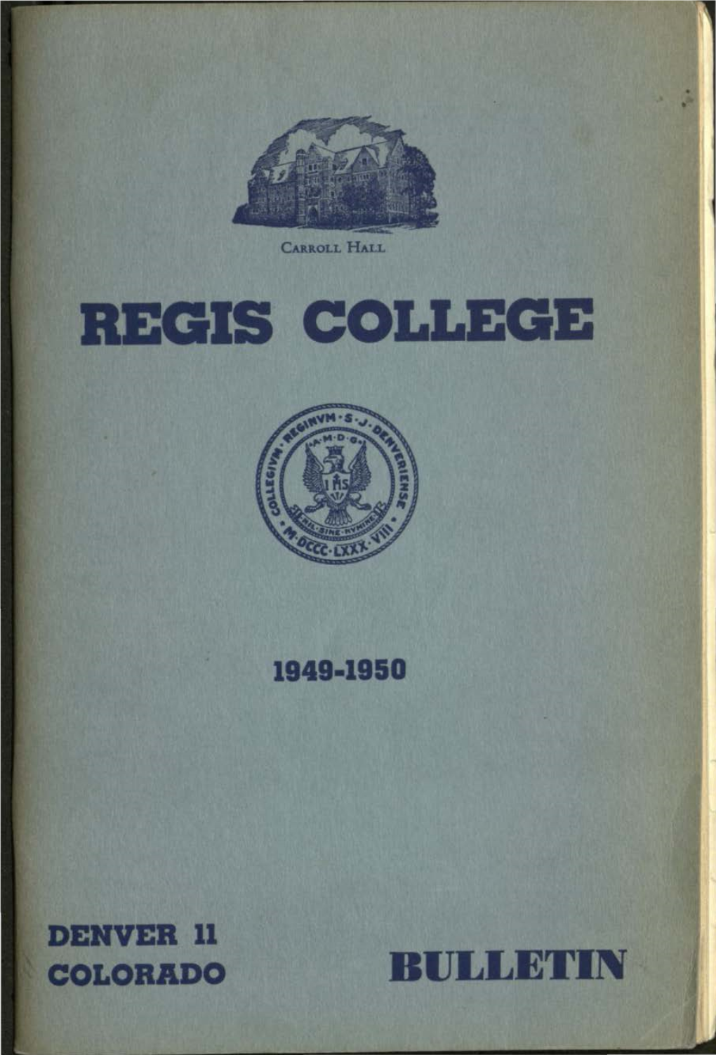 1949-1950 Regis College Bulletin