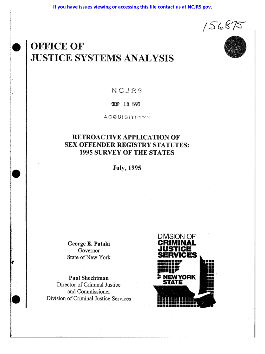 Office of Justice Systems Analysis