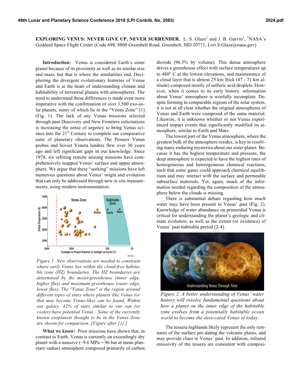 Figure 2. a Better Understanding of Venus' Water History Will Resolve