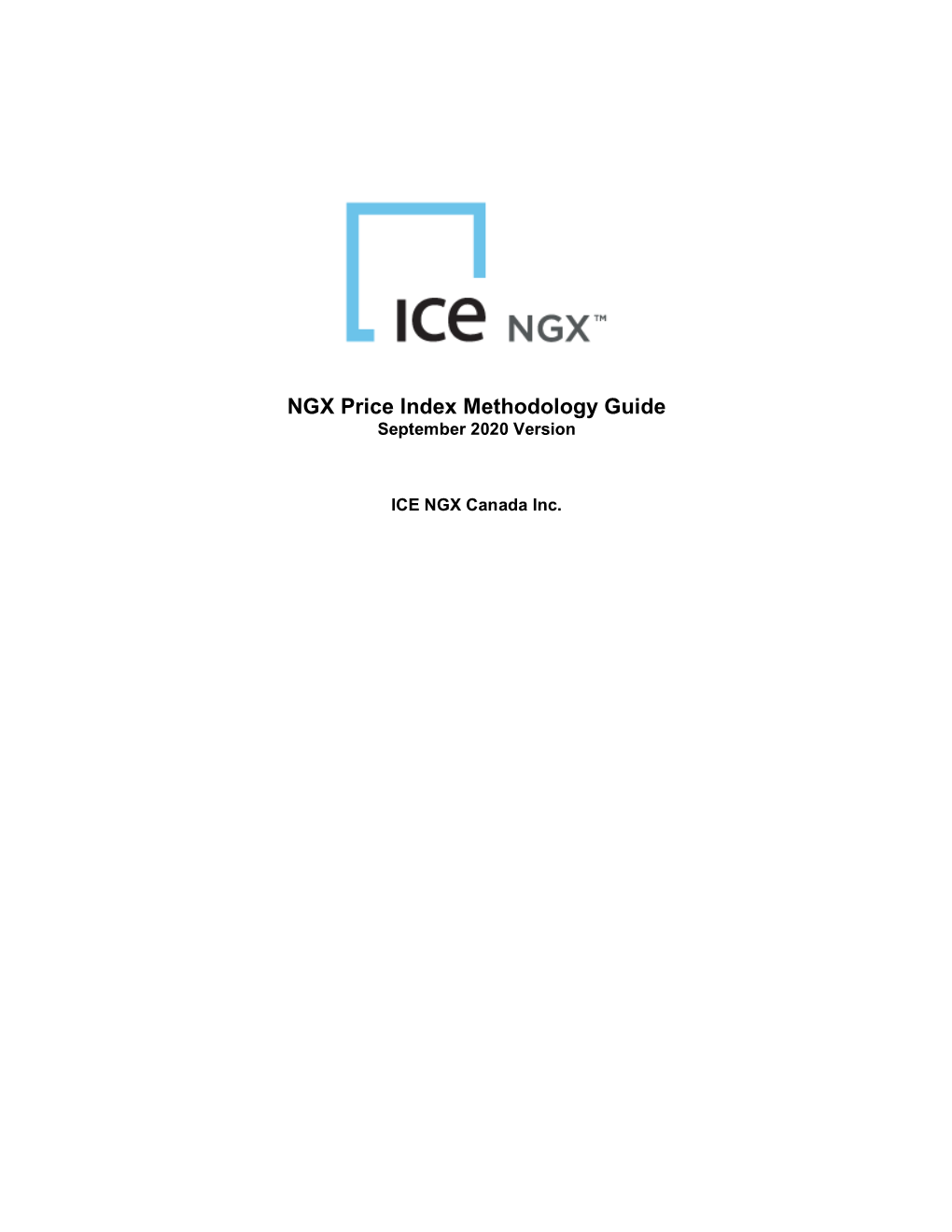 NGX Price Index Methodology Guide September 2020 Version