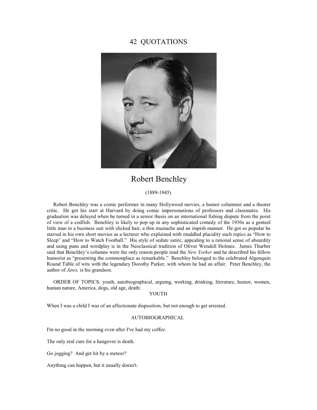 Robert Benchley