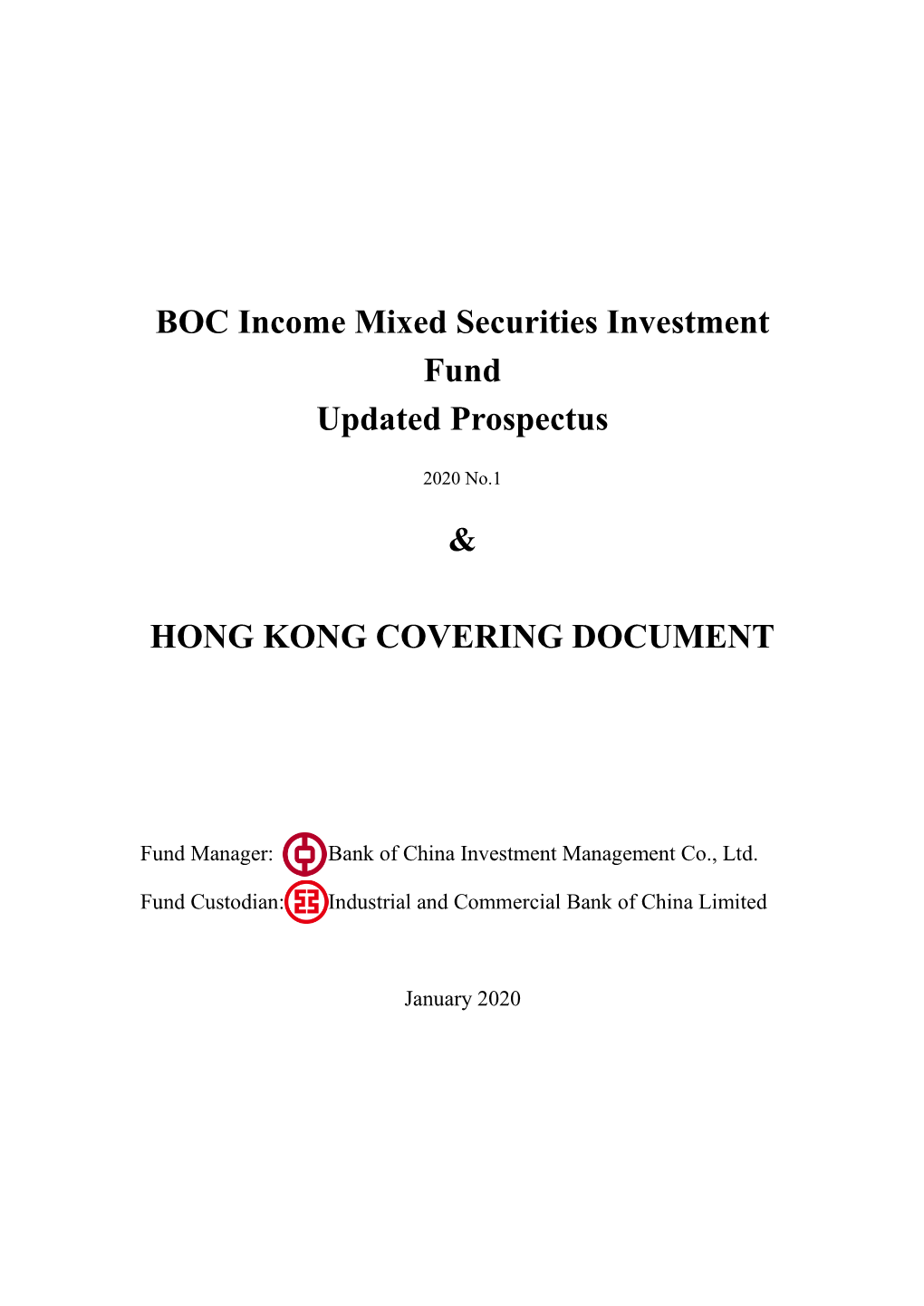 BOC Income Mixed Securities Investment Fund Updated Prospectus