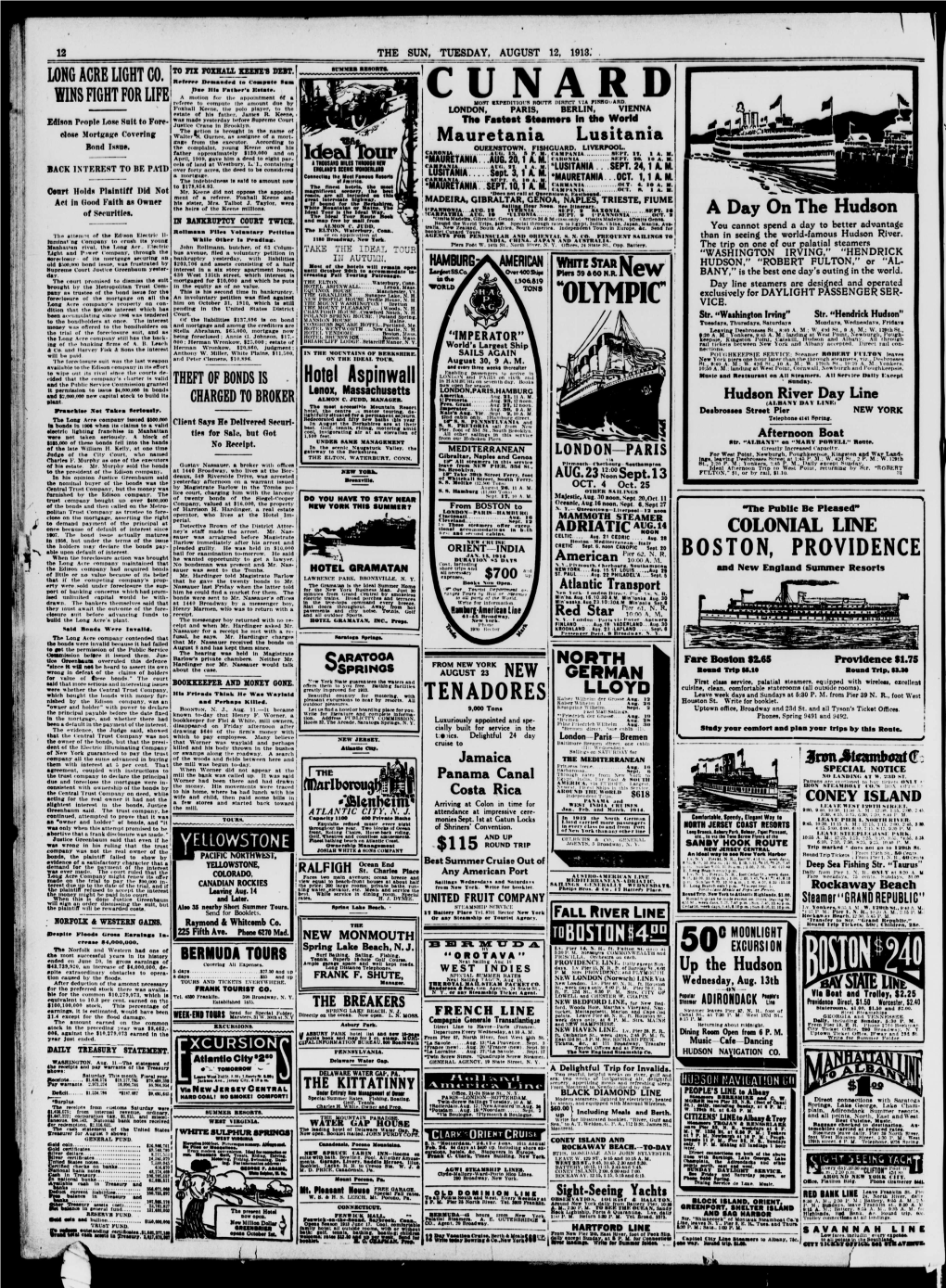 Mauretania Lusitania Bond Issue