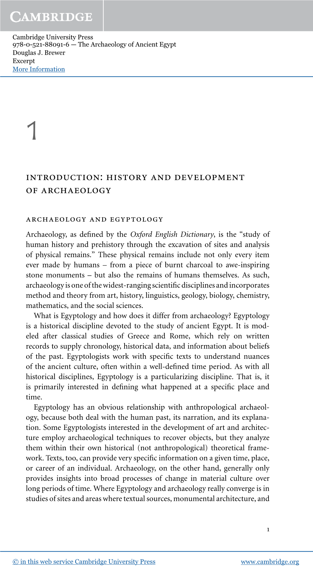 History and Development of Archaeology