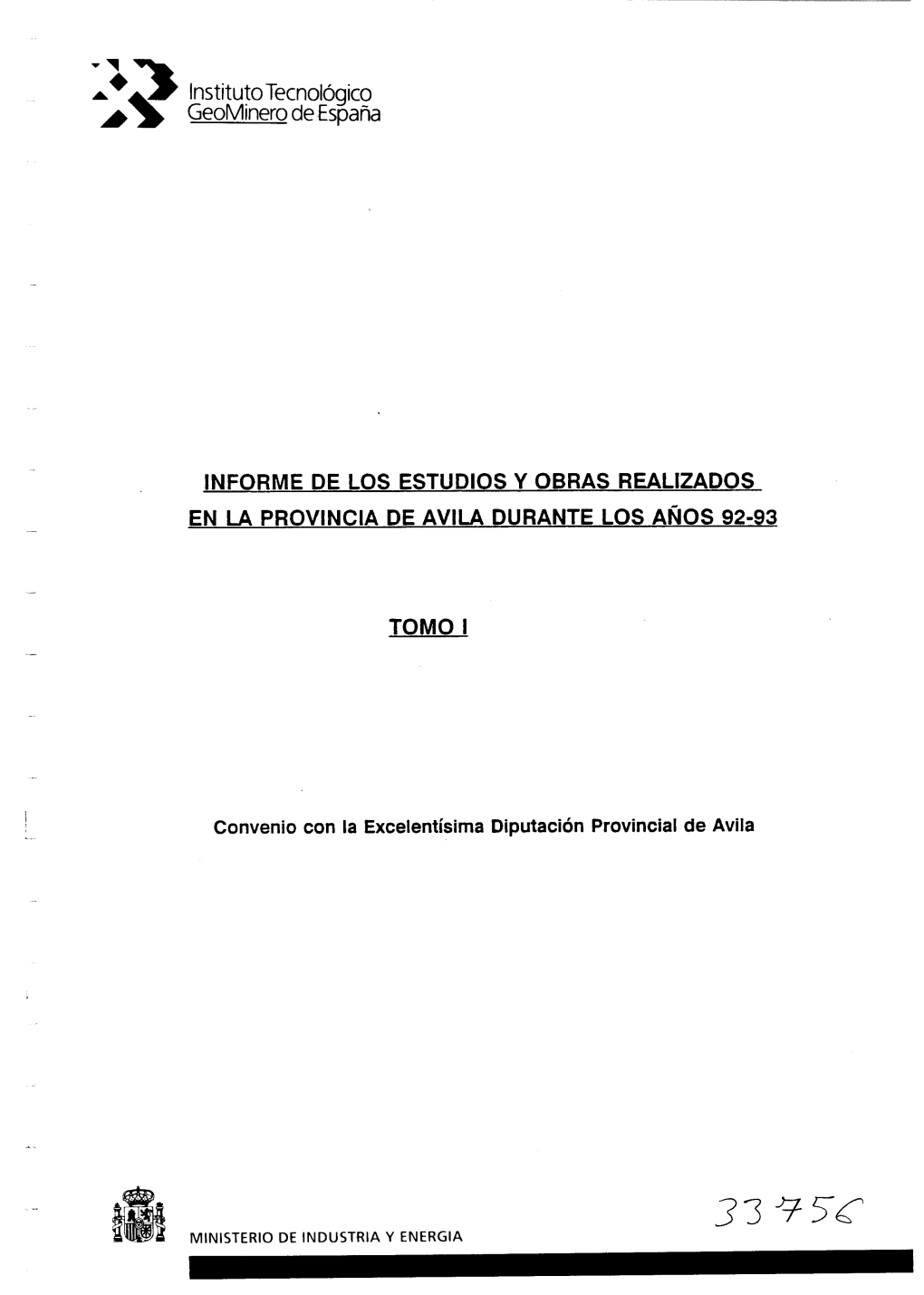 3 Nstitutoiecnoi~Gco a ) Geominero De España