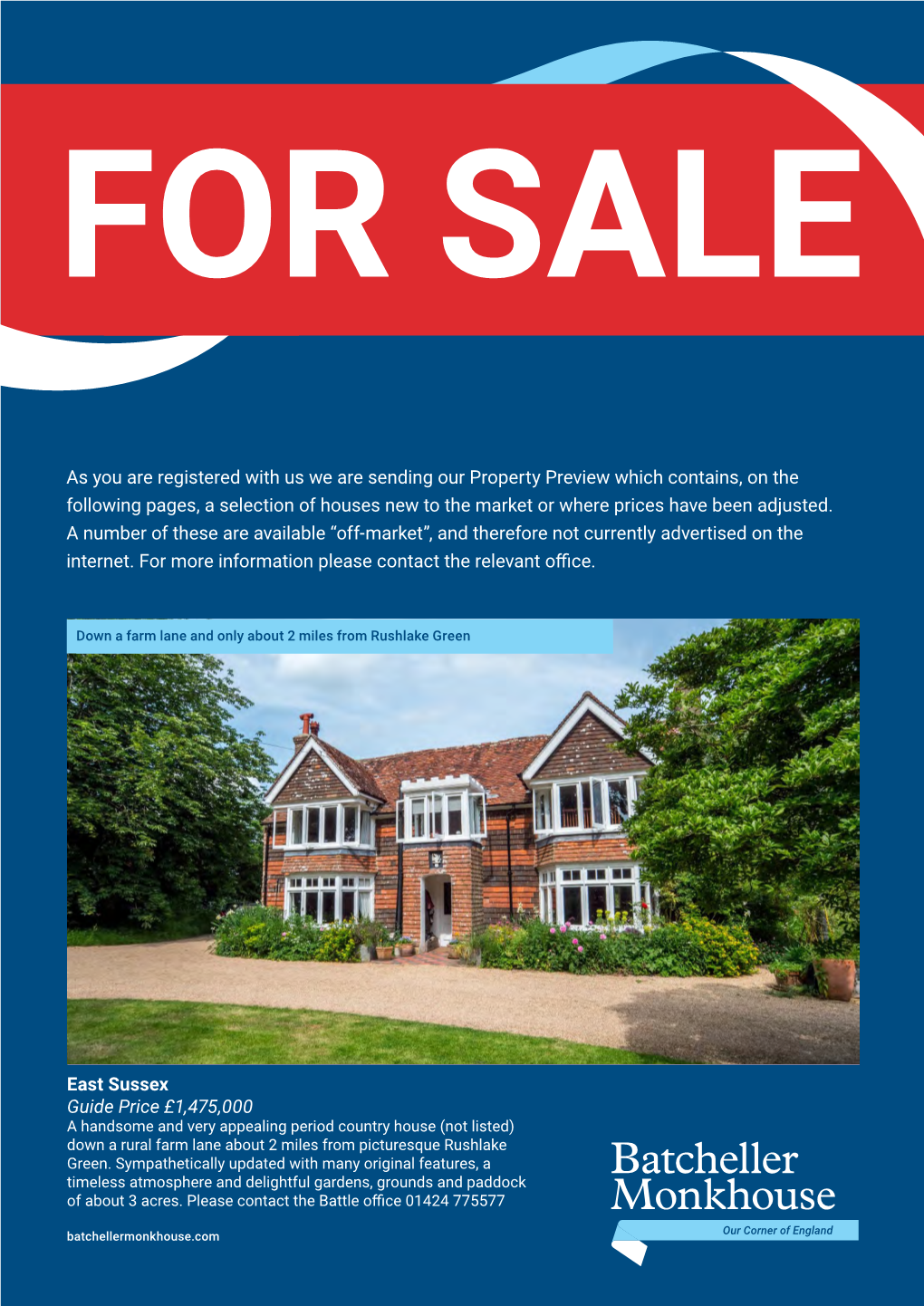 East Sussex Guide Price £1,475,000 As You Are Registered with Us We