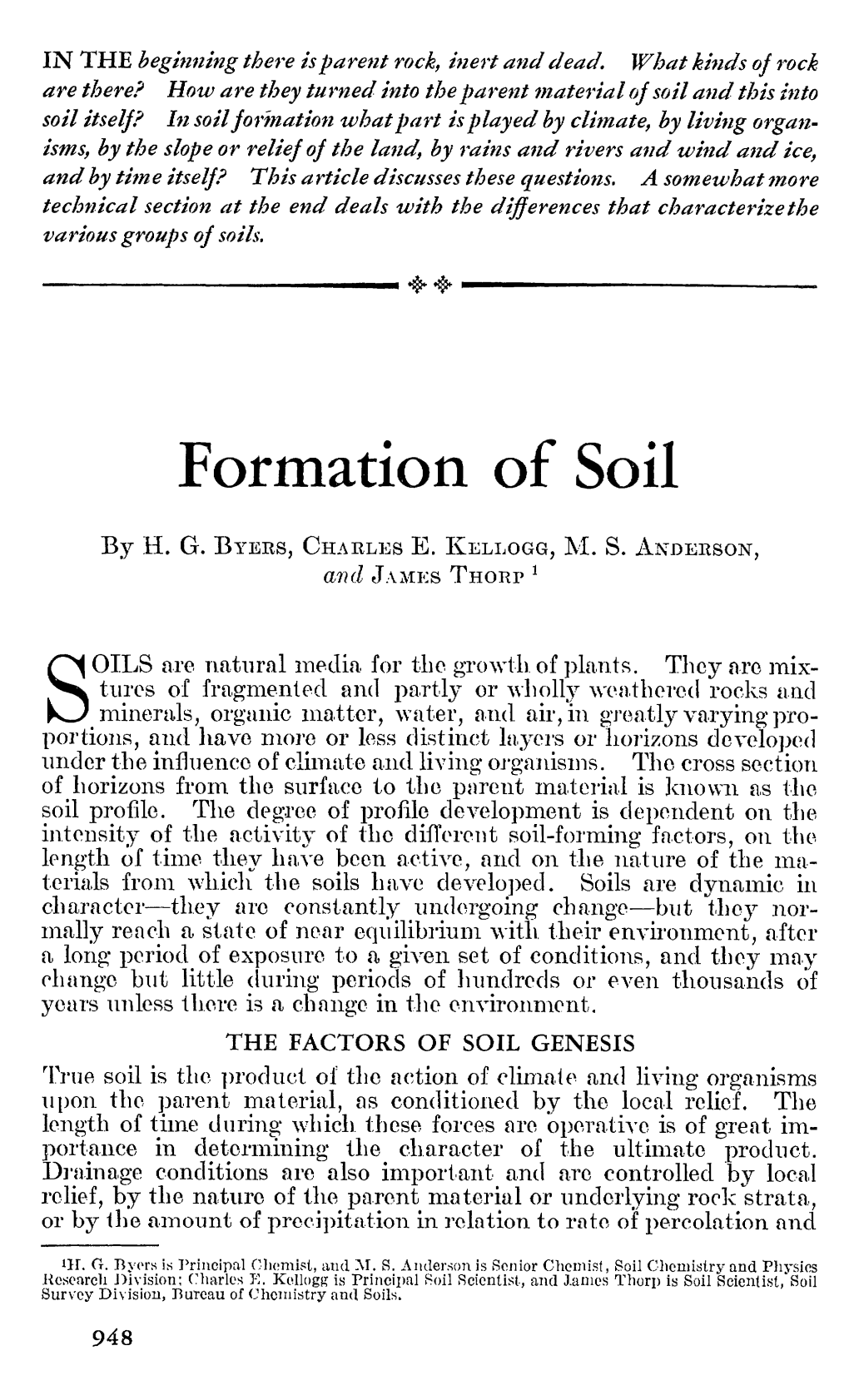 Formation of Soil