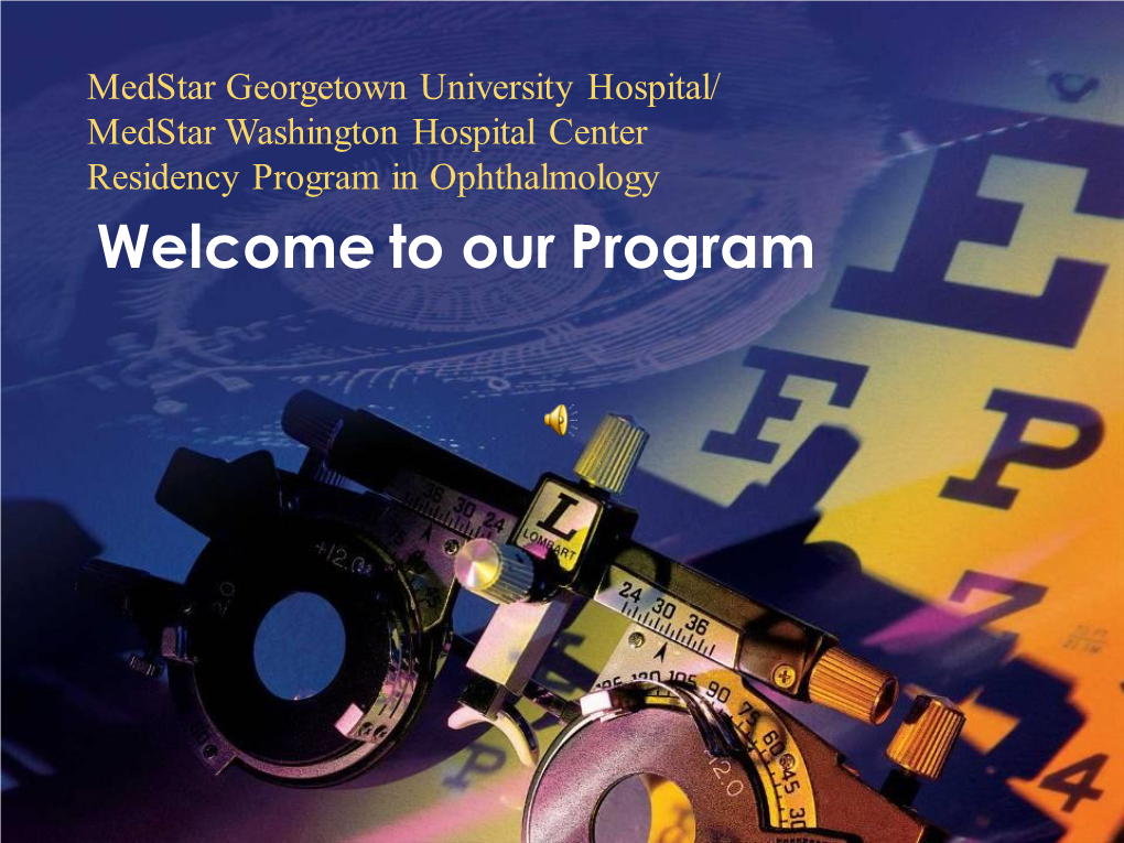 Medstar Washington Hospital Center Residency Program in Ophthalmology