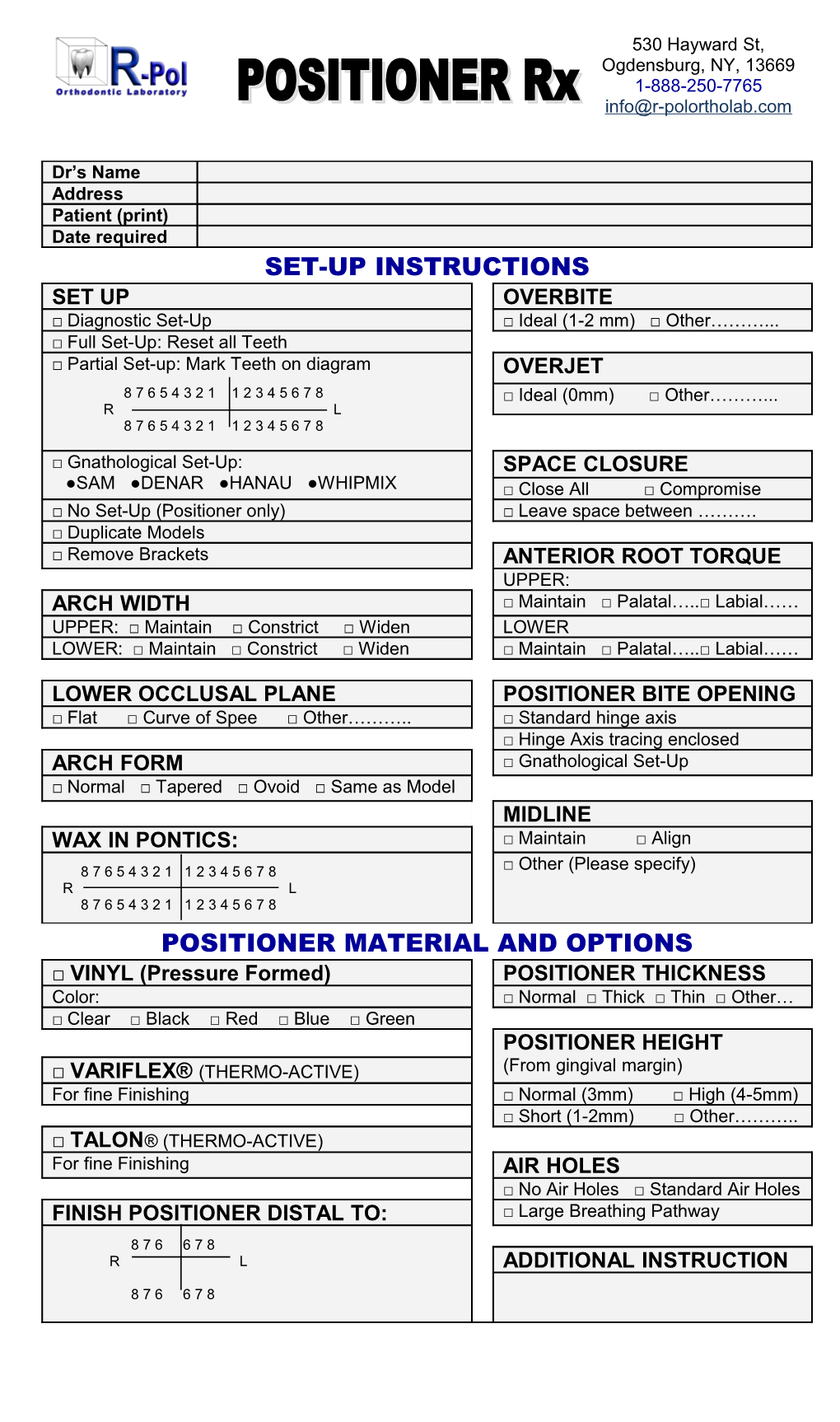 Set-Up Instructions