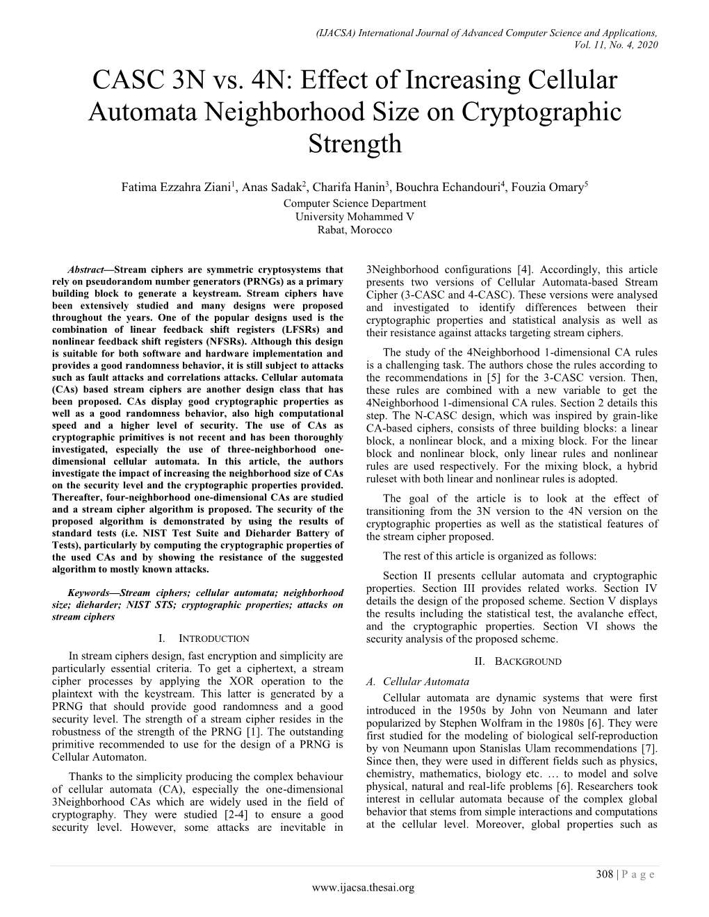 CASC 3N Vs. 4N: Effect of Increasing Cellular Automata Neighborhood Size on Cryptographic Strength