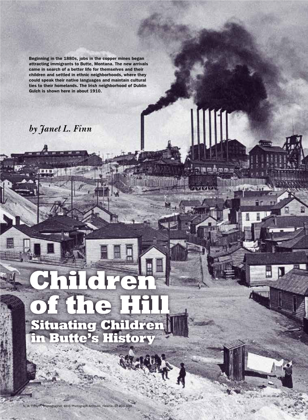 Children of the Hill Situating Children in Butte’S History