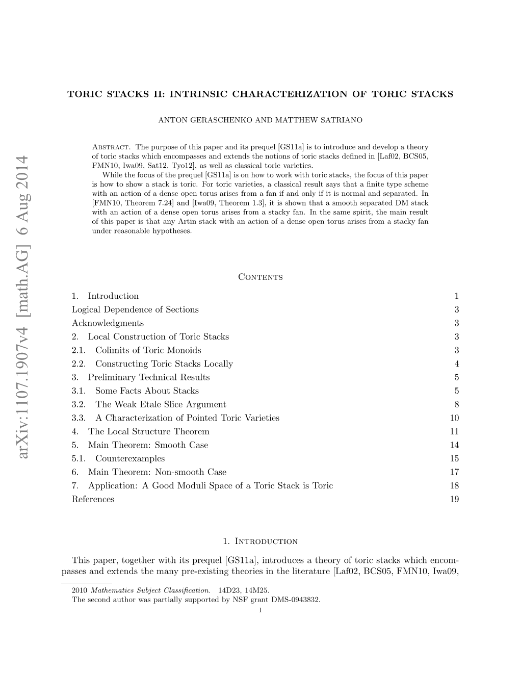 Toric Stacks II: Intrinsic Characterization of Toric Stacks