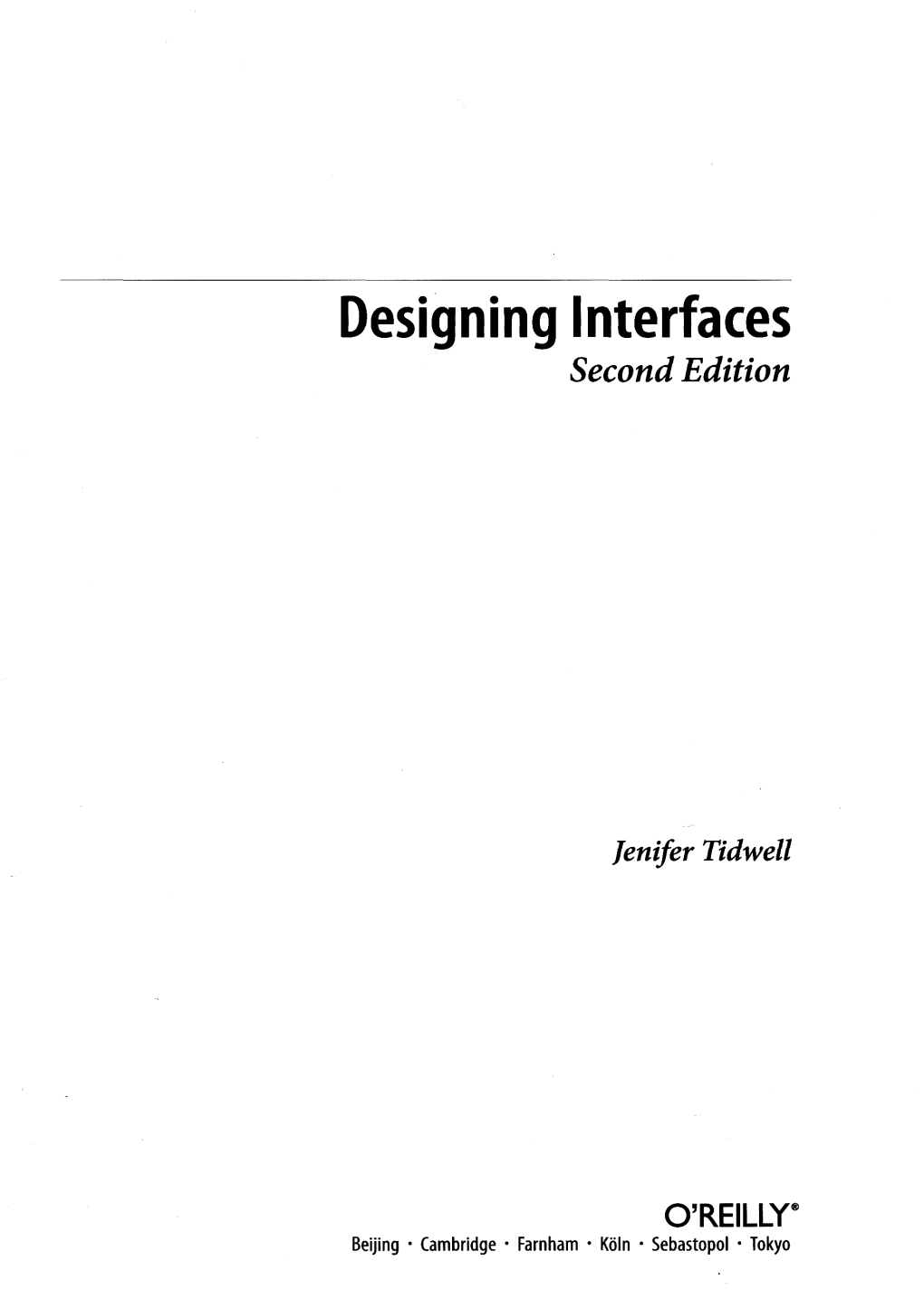 Designing Interfaces Second Edition