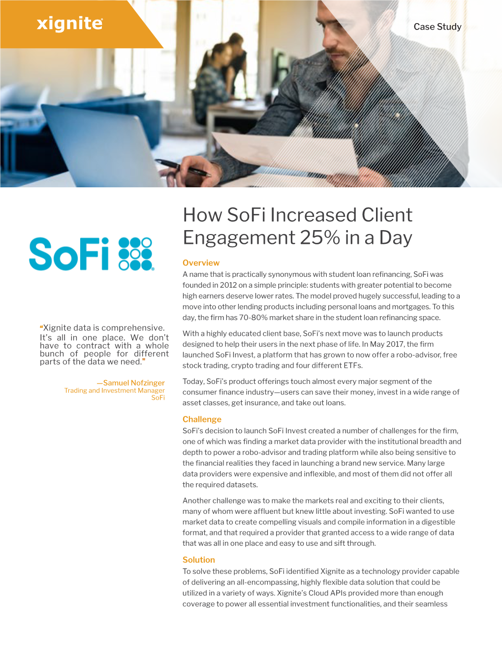 How Sofi Increased Client Engagement 25% in a Day