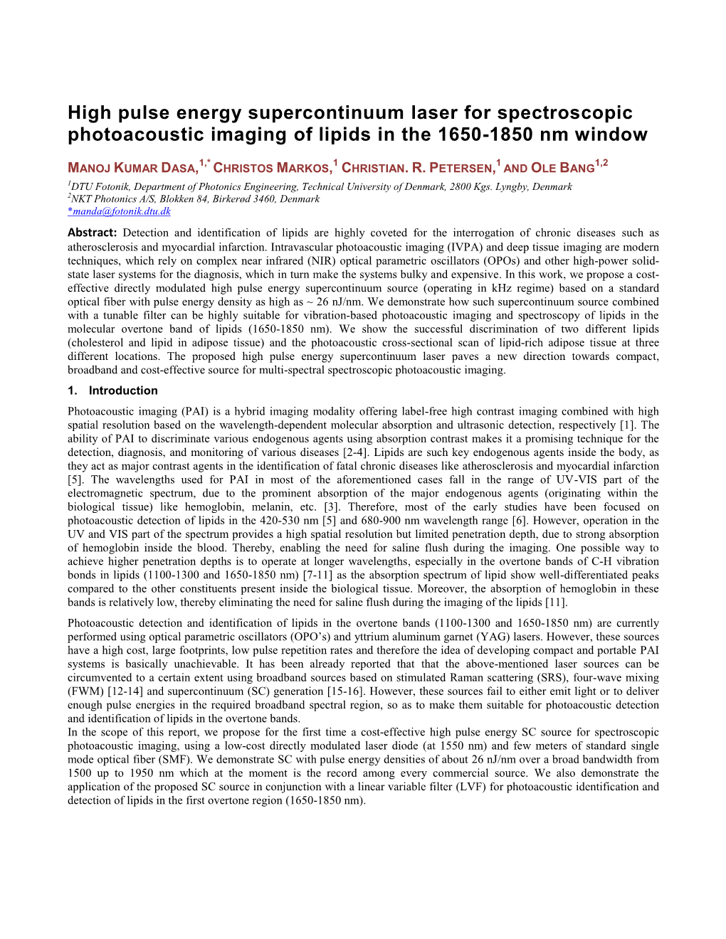 High Pulse Energy Supercontinuum Laser for Spectroscopic Photoacoustic Imaging of Lipids in the 1650-1850 Nm Window