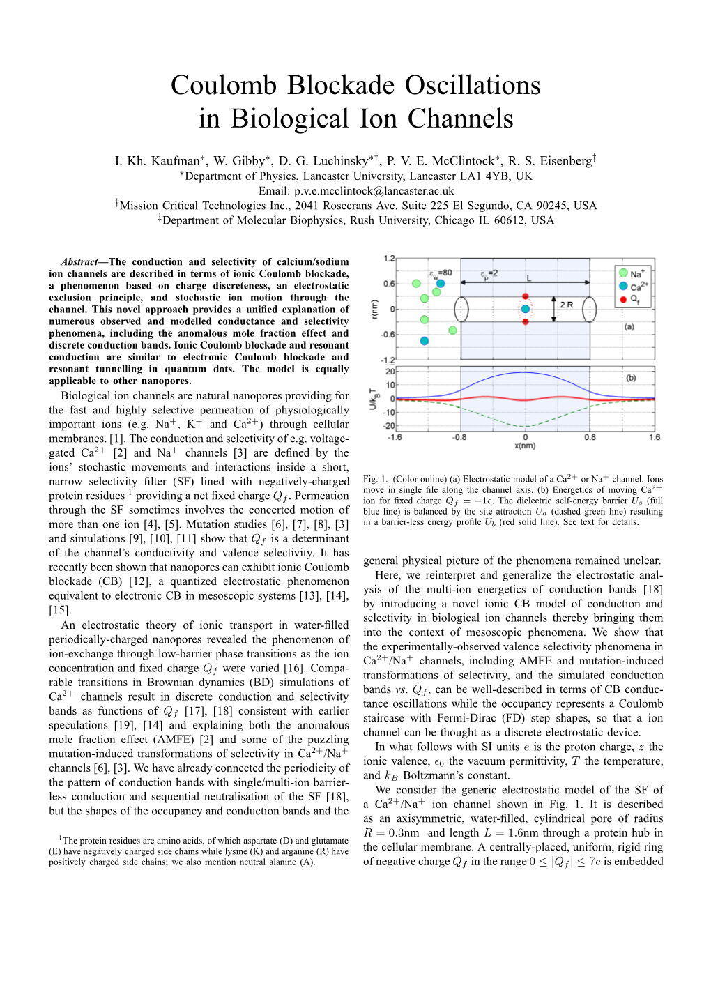 Coulomb Blockade Oscillations in Biological Ion Channels