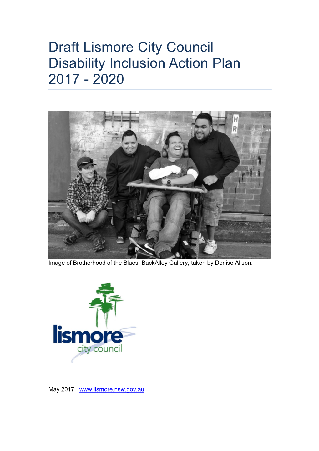 Draft Lismore City Council Disability Inclusion Action Plan 2017 - 2020