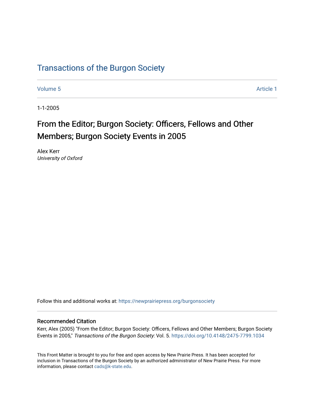 Burgon Society