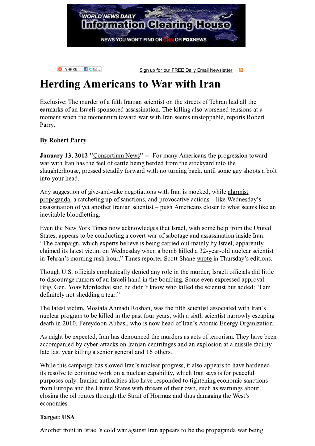 Herding Americans to War with Iran
