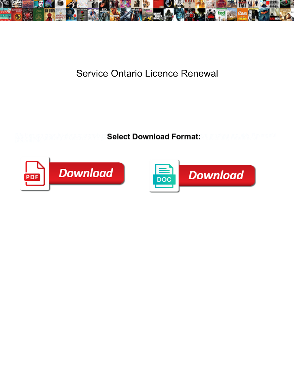 Service Ontario Licence Renewal