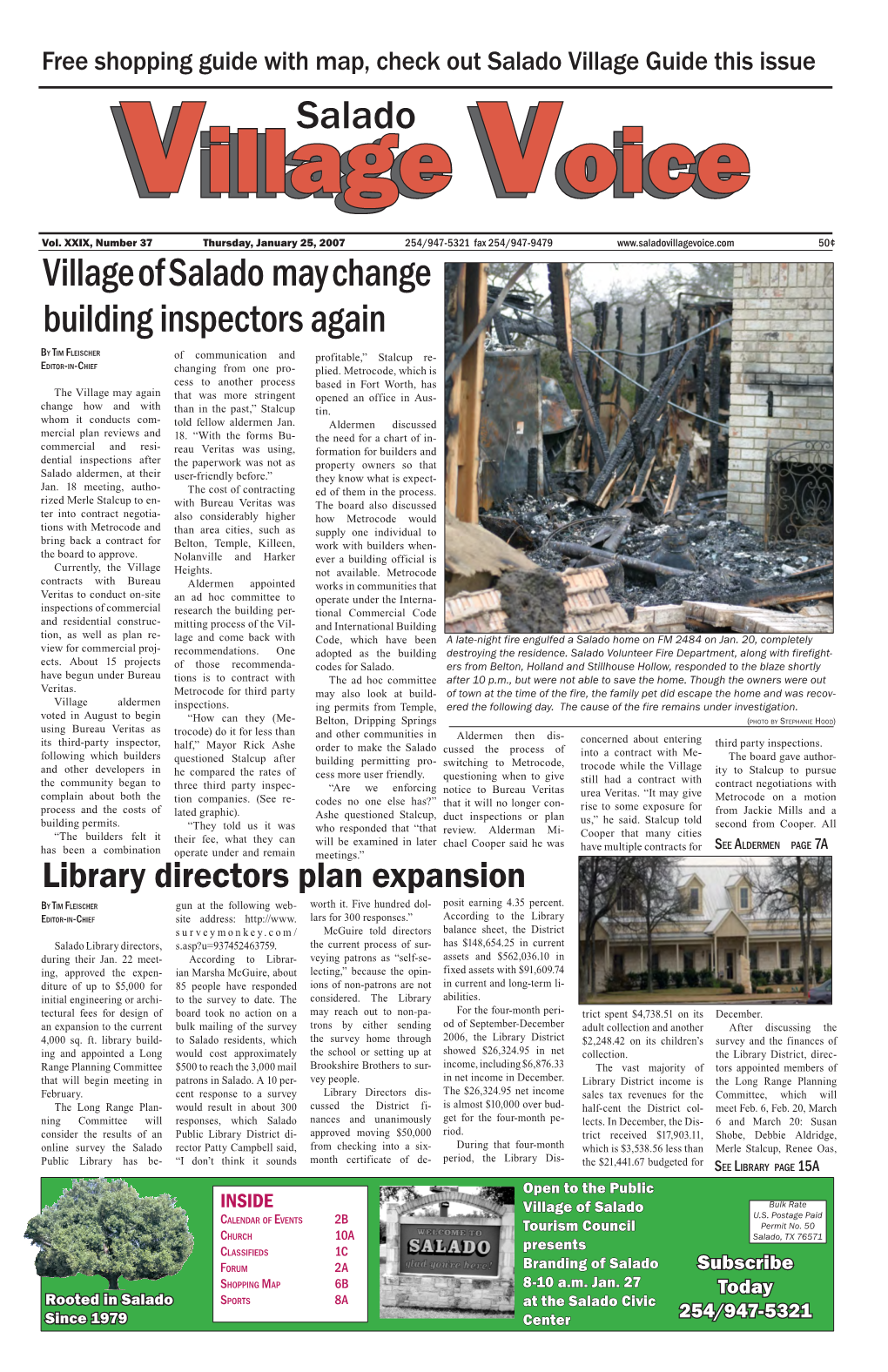 Salado Village of Salado May Change Building Inspectors Again